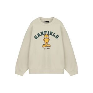 Garfield Unisex Adult College Sweatshirt / Oatmeal